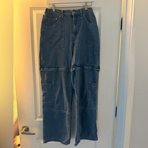 Forever 21 Blue Denim Cargo Pants